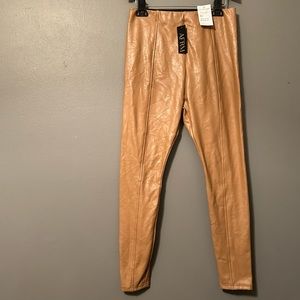 NWT AFRM Sz Medium Caramel Faux Leather Skinny Pants!